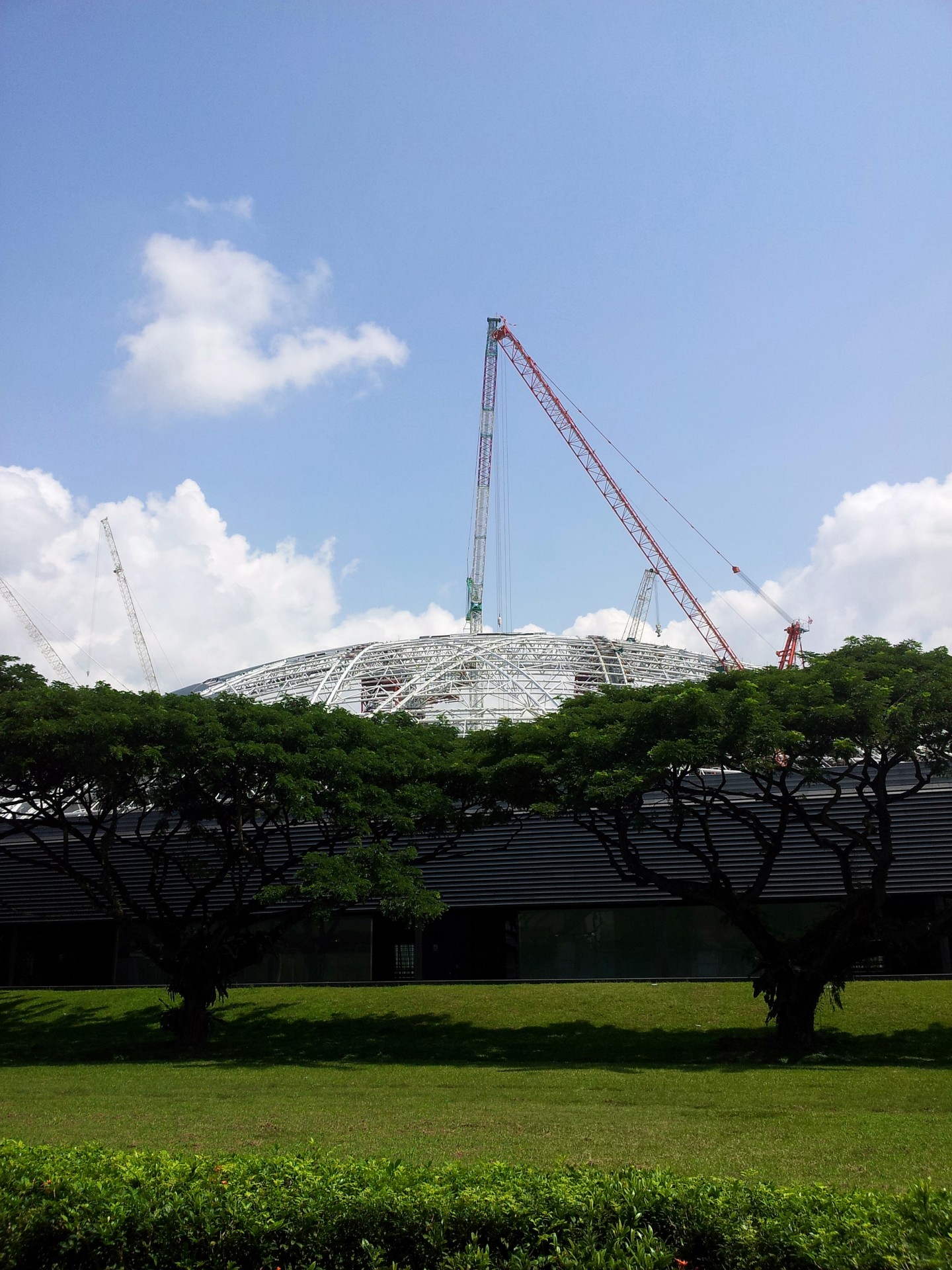 singapore stadium construction free photo