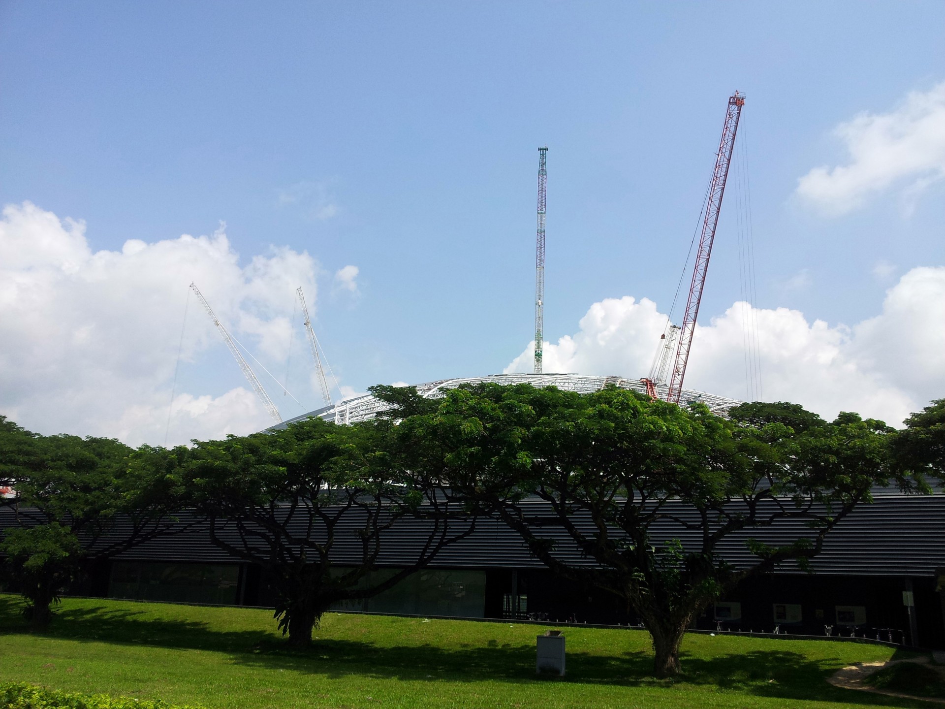 singapore stadium construction free photo
