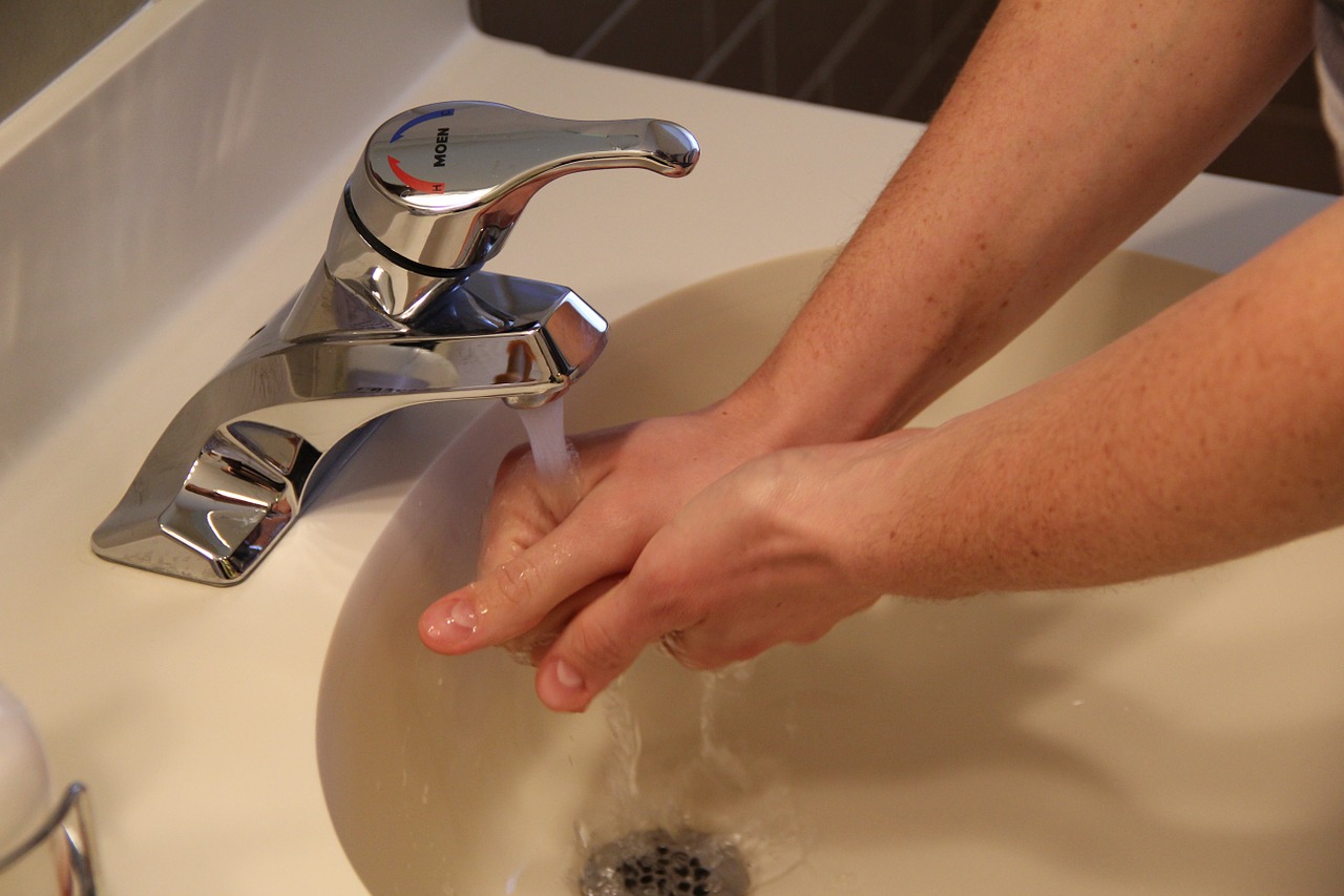 sink washing hands water free photo