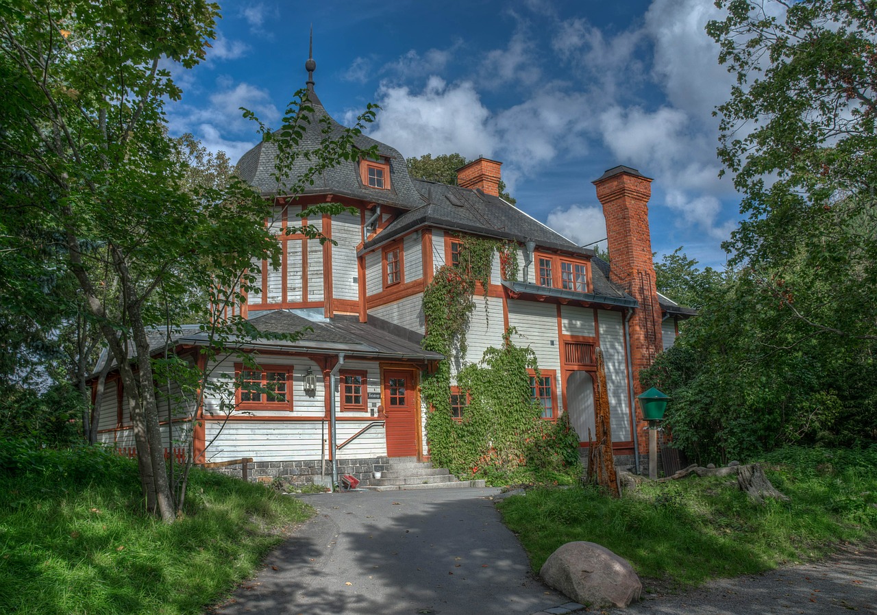 skansen building sweden free photo