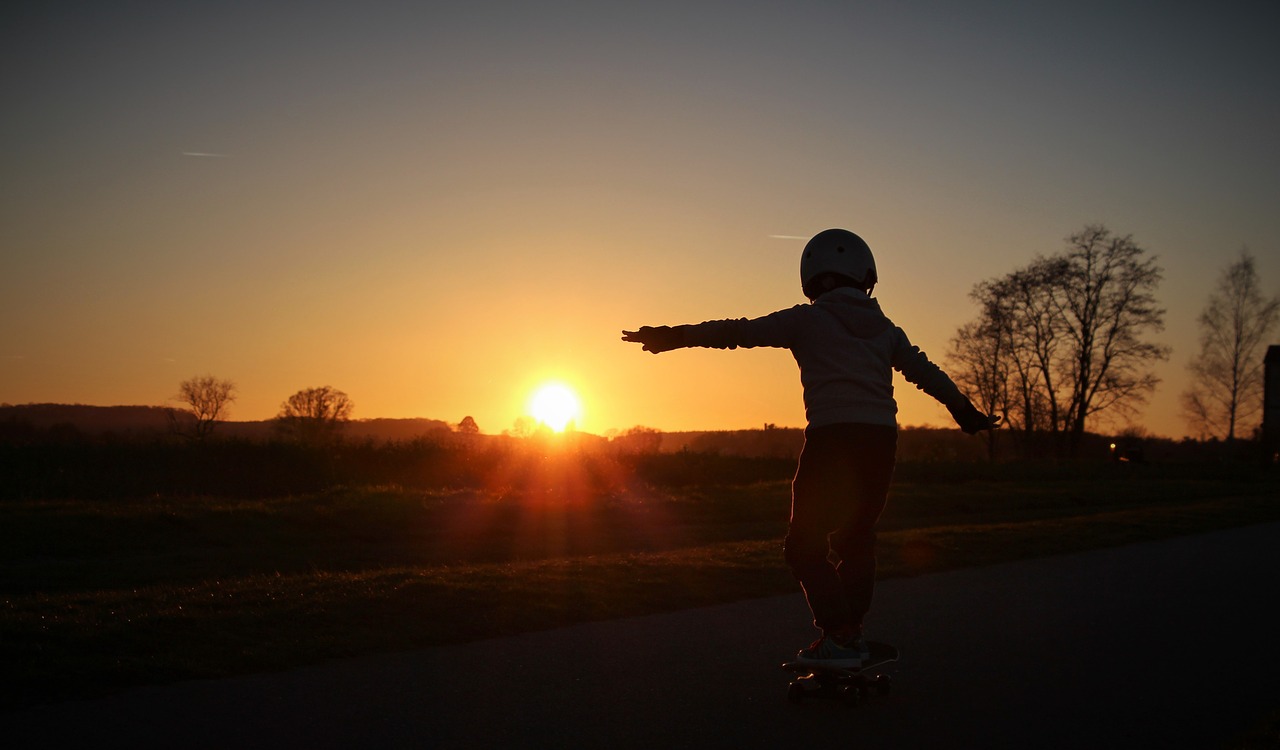 skate board skate sunset free photo