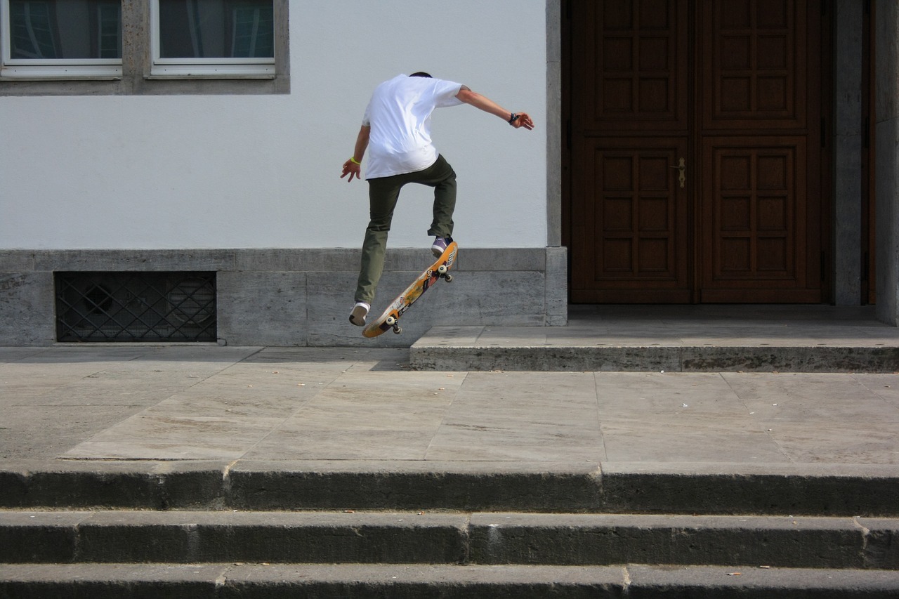 skateboard drive jump free photo