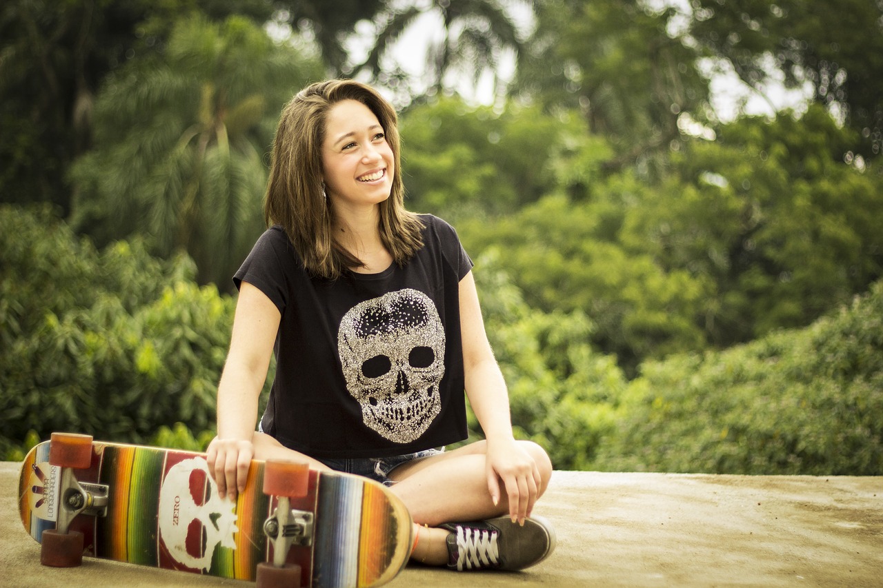 skateboard model girl free photo