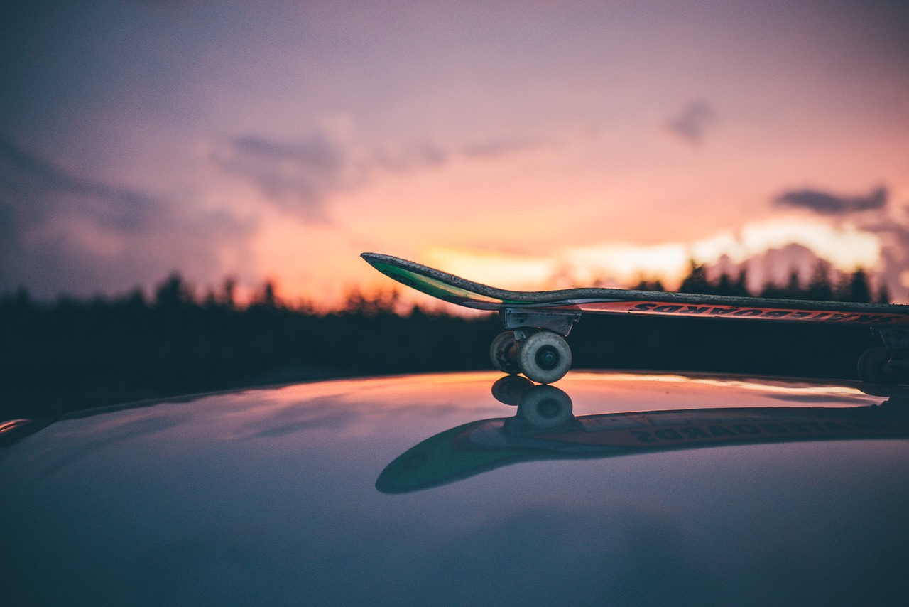 skateboard games reflection free photo