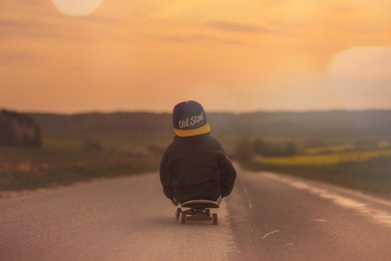 skateboard child boy free photo