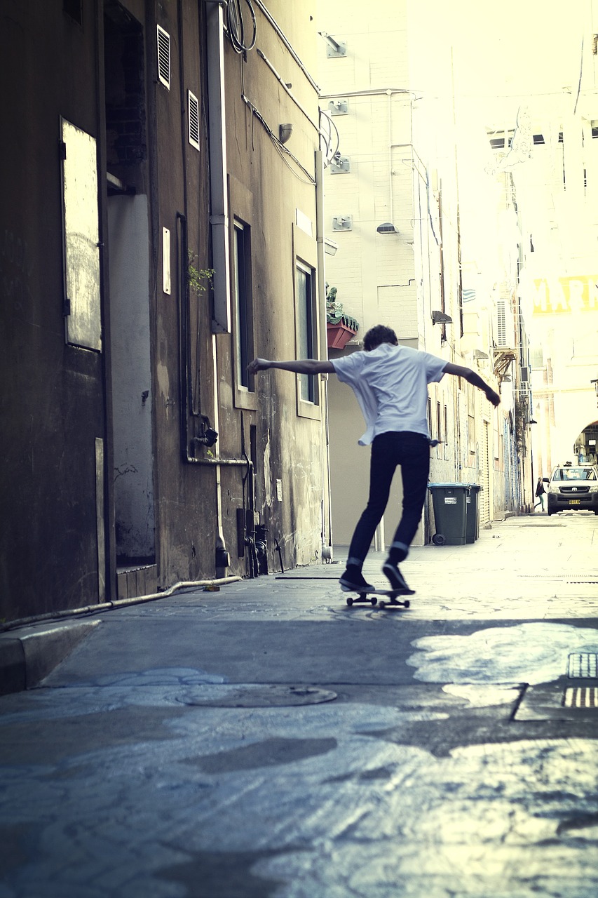 skateboard city sydney free photo