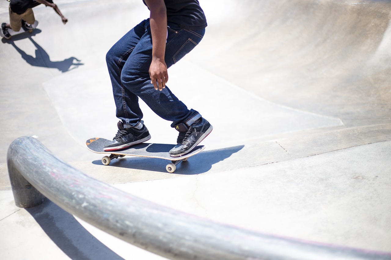 skateboarding park sport free photo