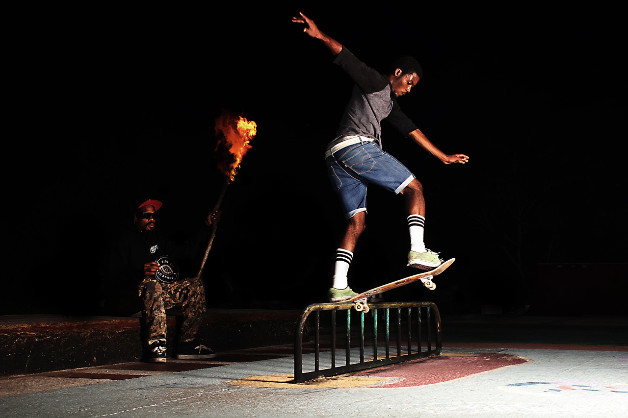 skateboarding caribbean african american free photo