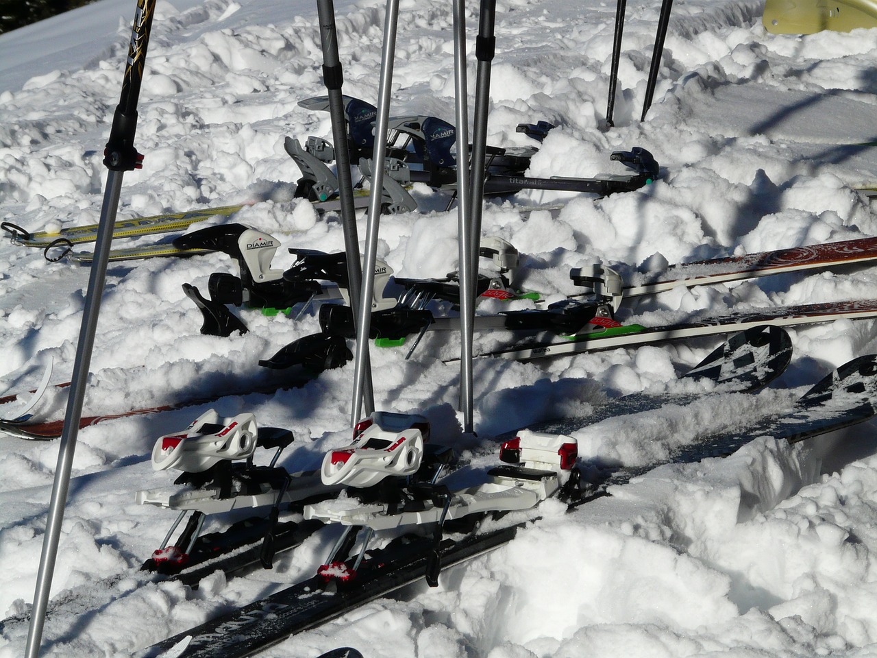 ski touring skis backcountry skiiing free photo