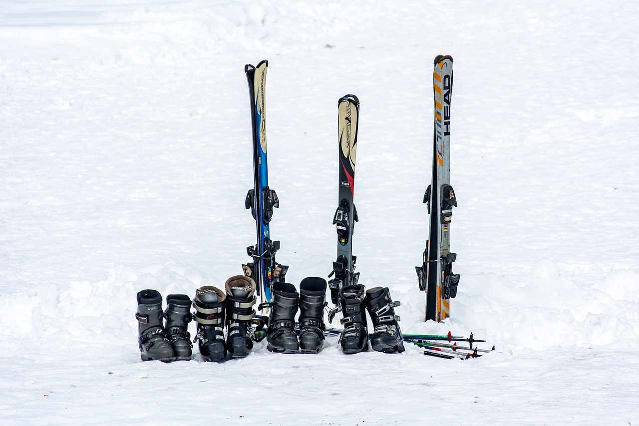 ski ski boots equipment free photo