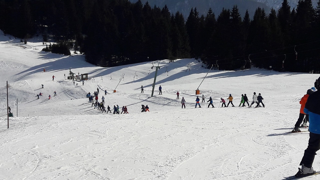 ski runway skiing free photo