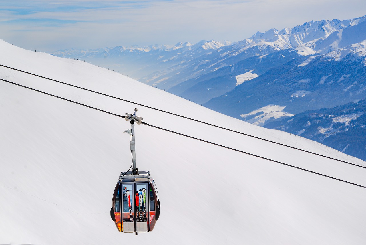 ski lift sky free photo