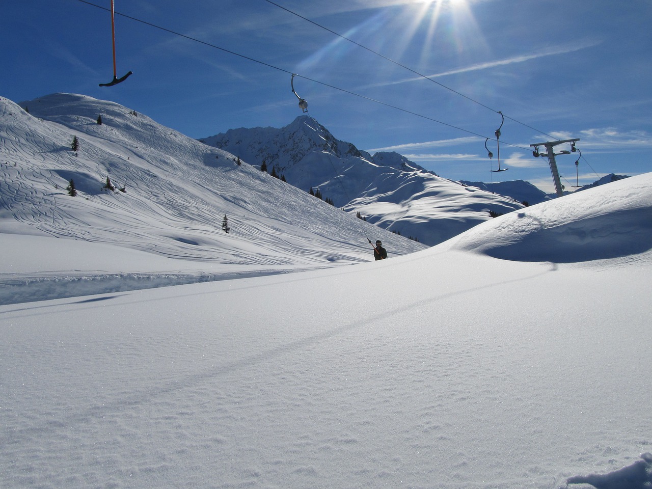 ski  lift  snow free photo