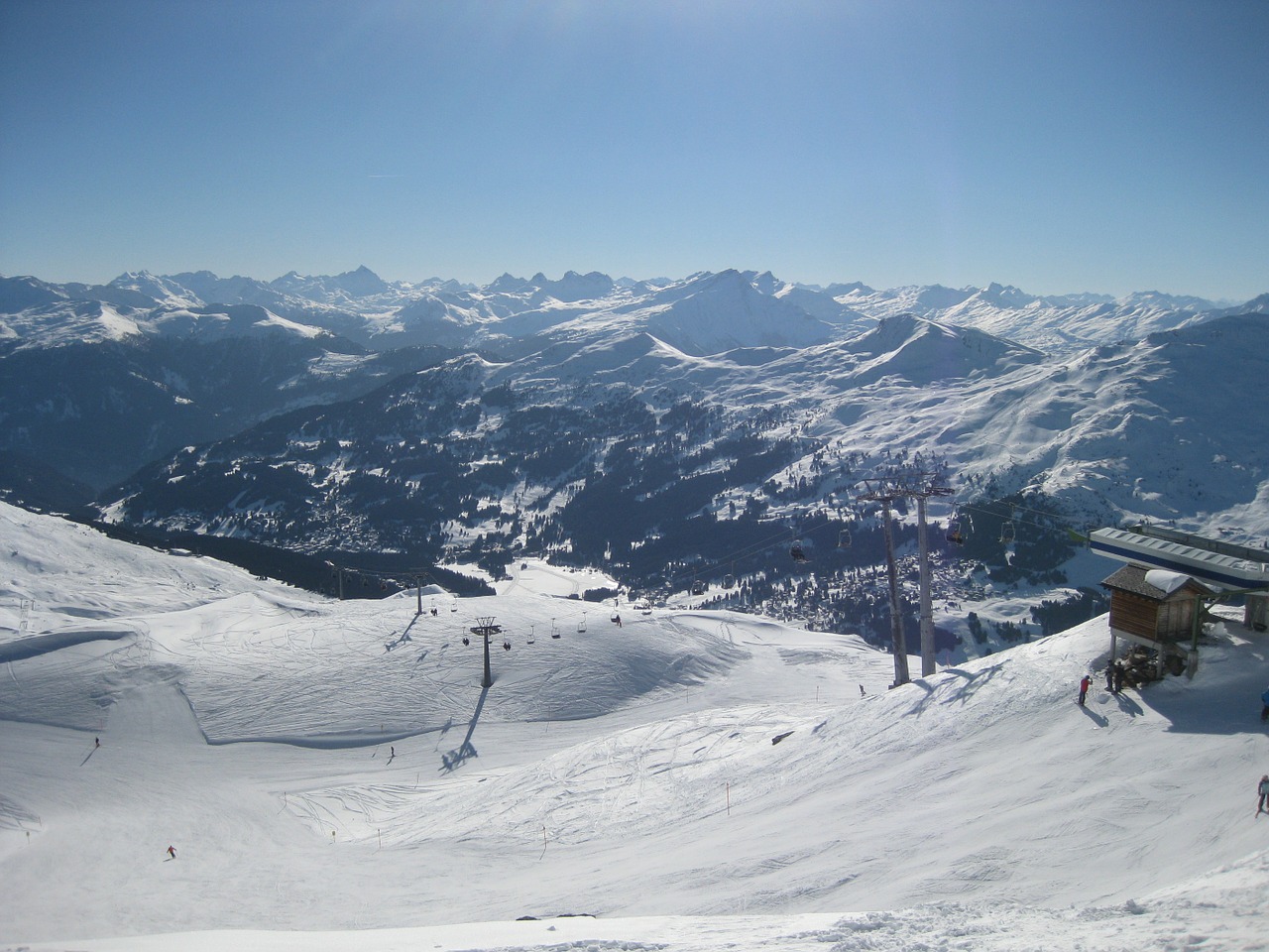 ski area winter chair lift free photo