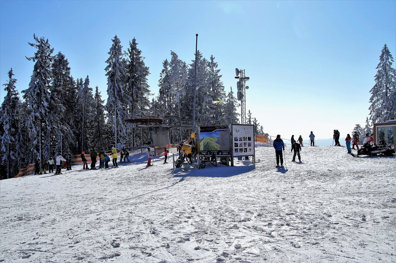 ski areal skiing winter free photo