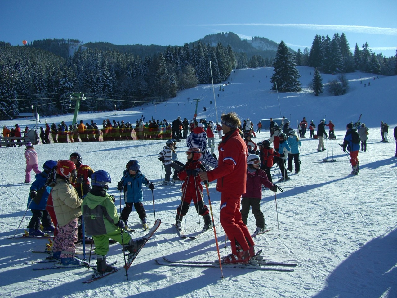 ski lessons children's ski course ski instructors free photo