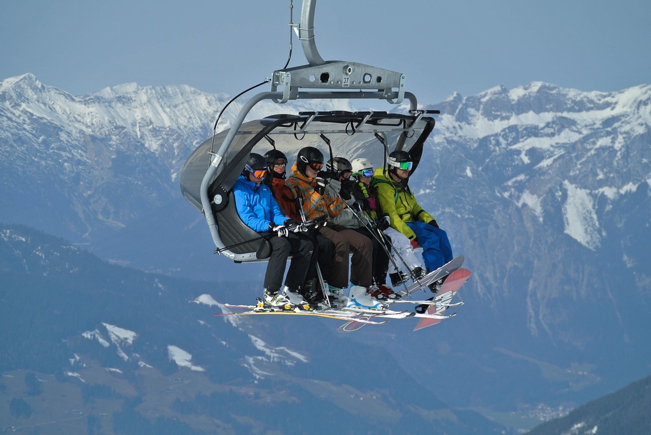 ski lift skiing ski free photo