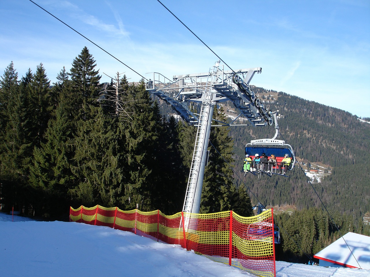 ski lift chairlift cable car free photo