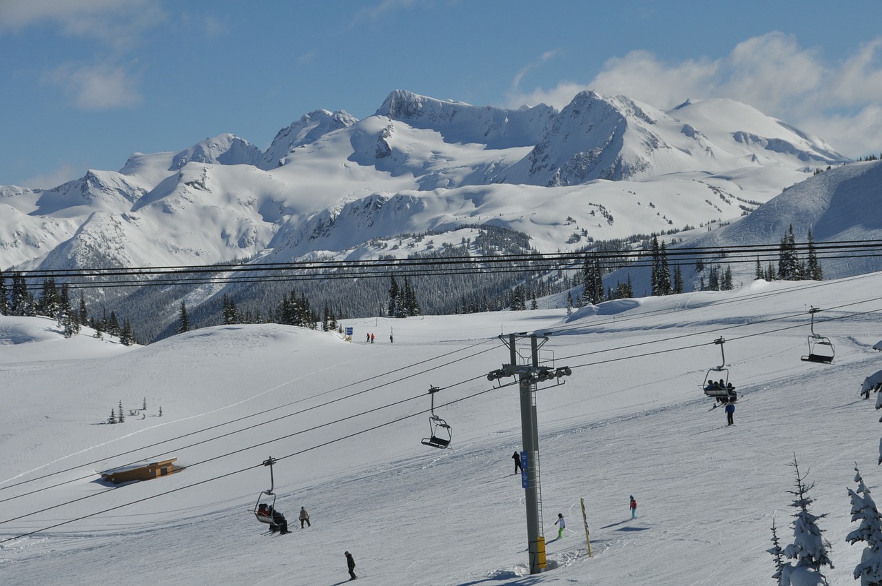 ski lift skiing whistler free photo