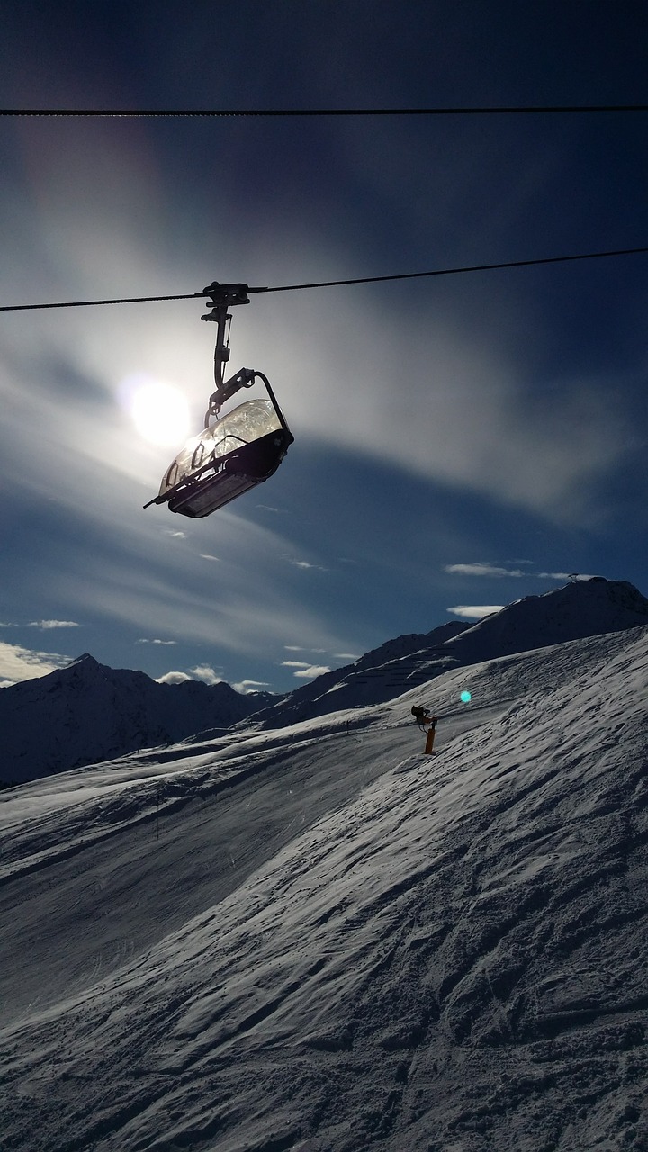 ski lift cable car chairlift free photo