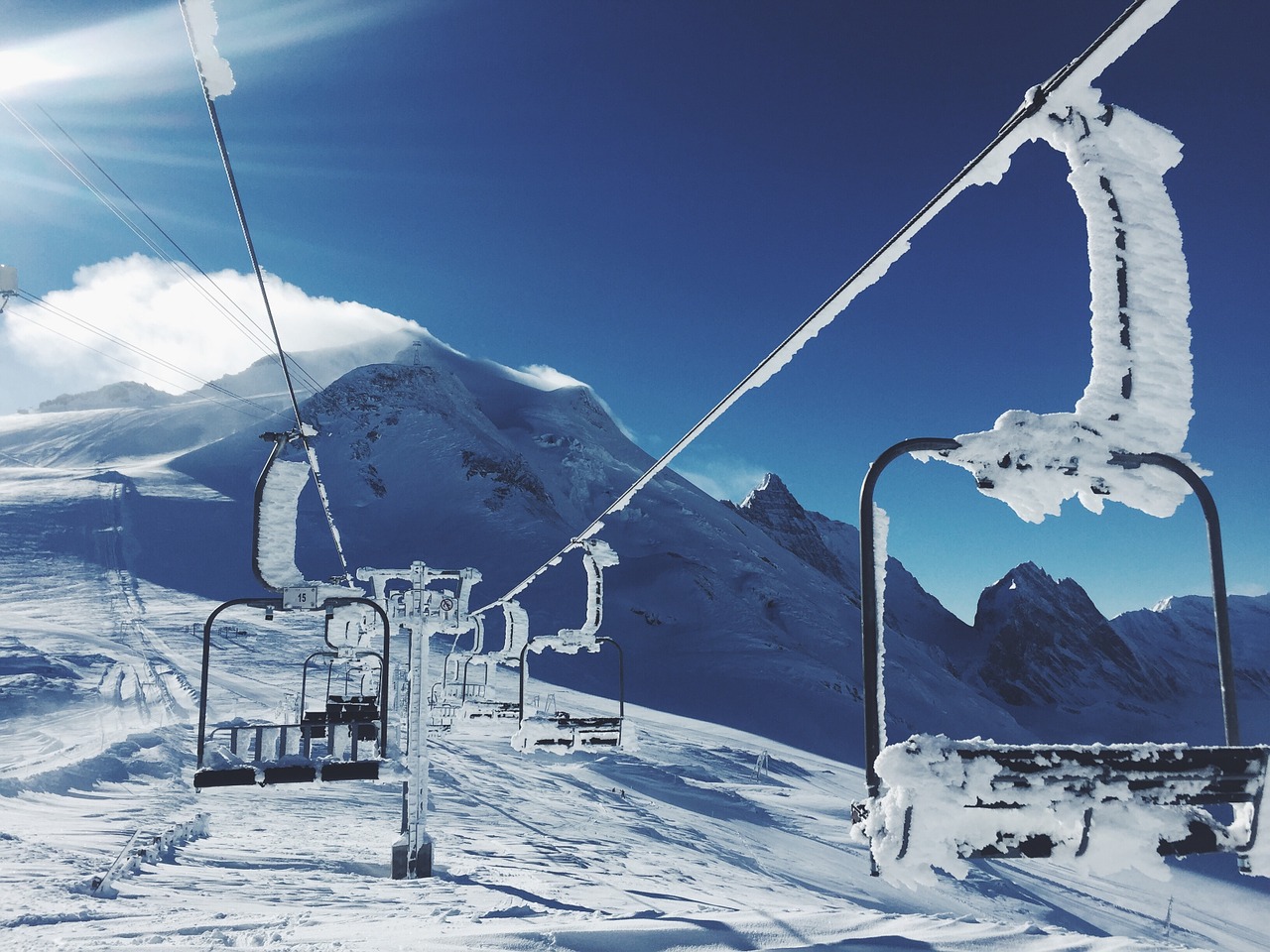 ski lifts ski-lift lifts free photo