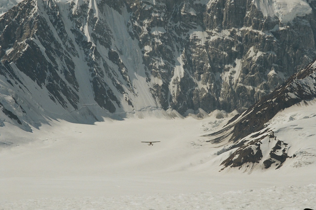ski plane bush pilot alaska free photo