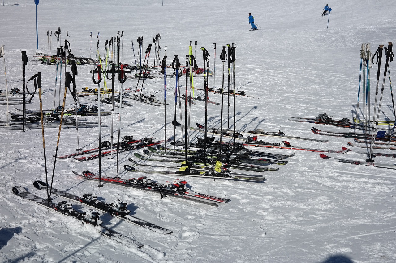 ski poles ski break free photo