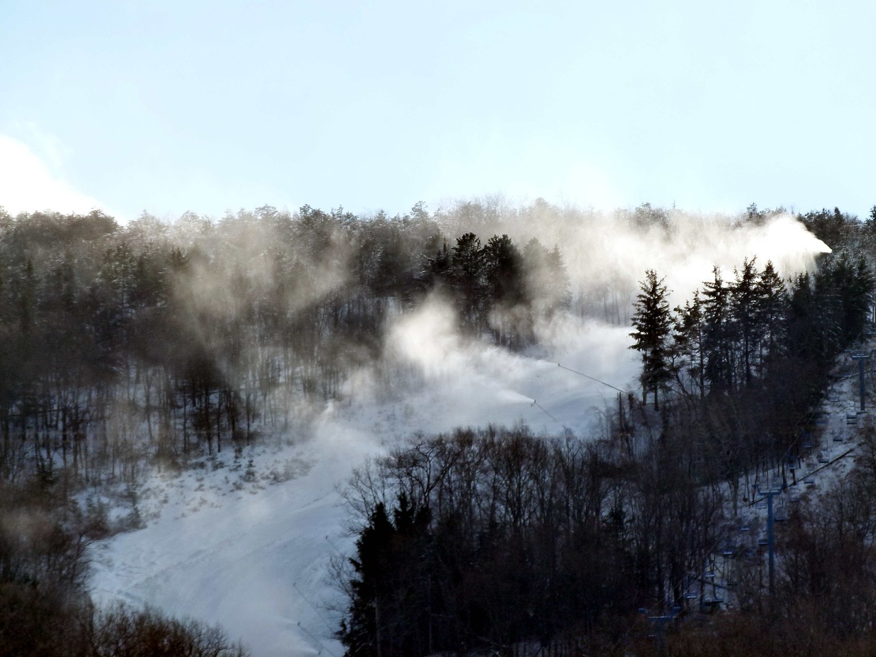 ski slope snow snow making free photo