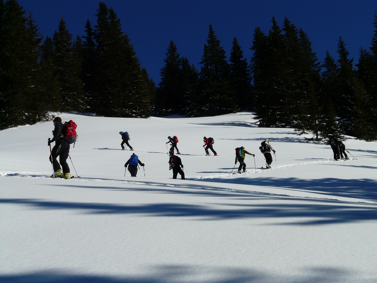 backcountry skiiing winter hike hike free photo