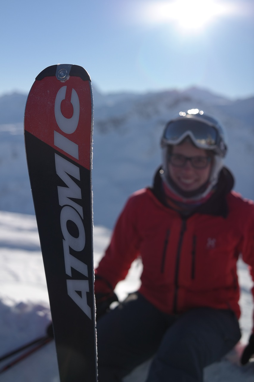 skier skiing advertising free photo
