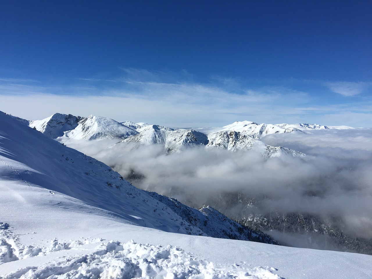 skiiing mountain snow free photo