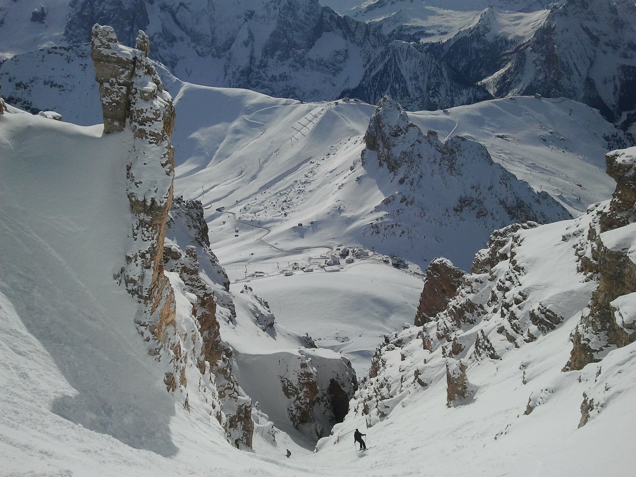 skiing freeriding steep slope free photo