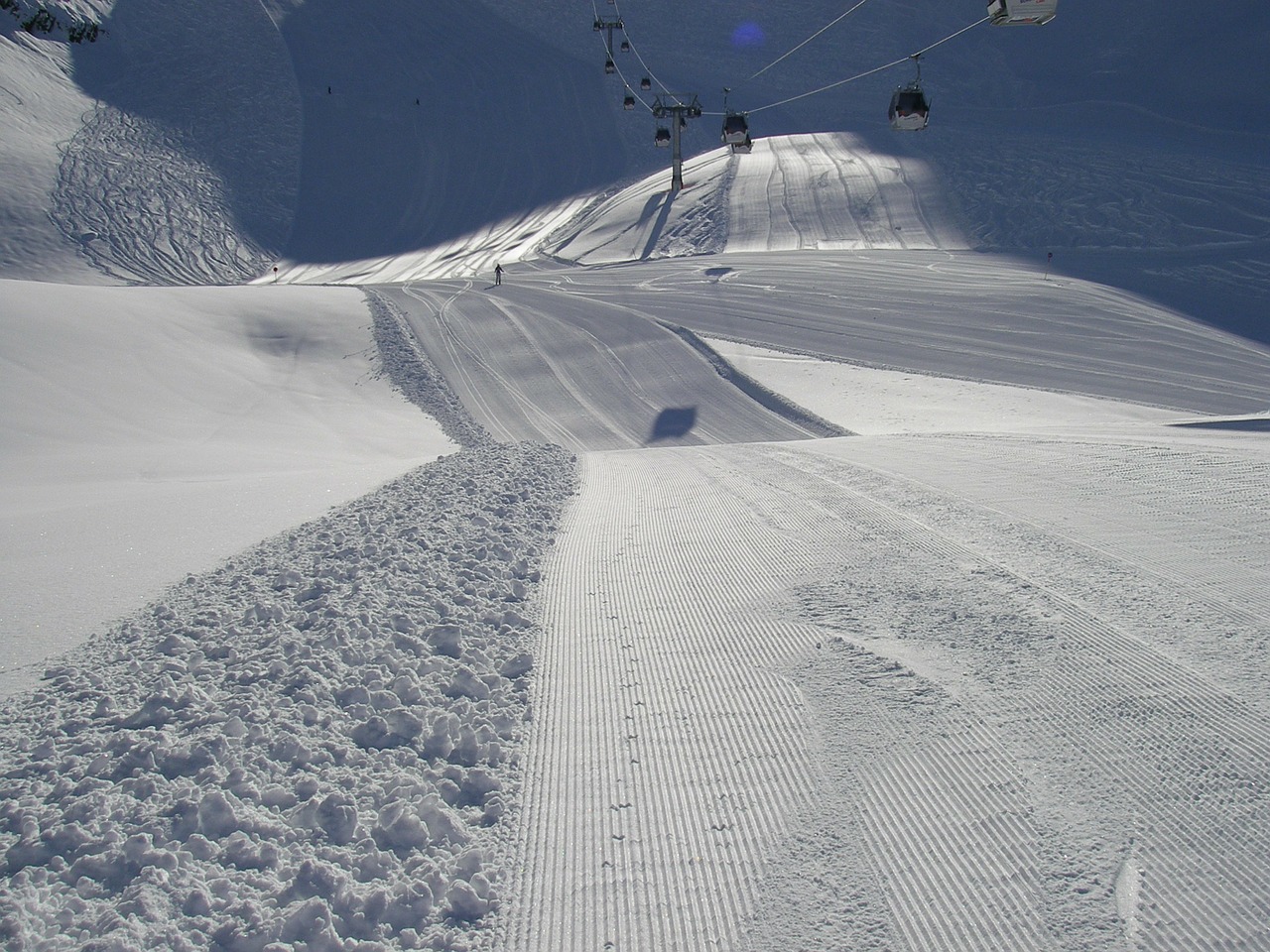 skiing ski piste slope free photo