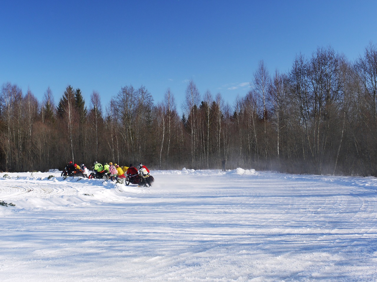 skijoring fast acrobatic free photo