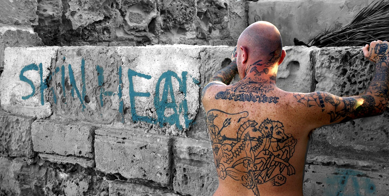 skinhead graffiti tattoo free photo