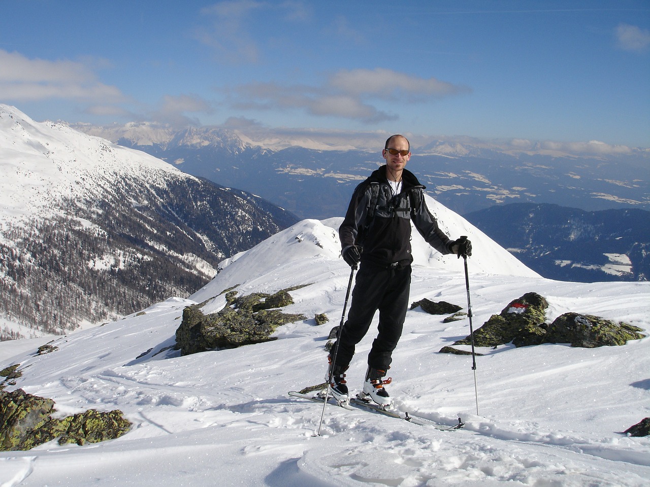 skitouren goers backcountry skiiing ski touring free photo