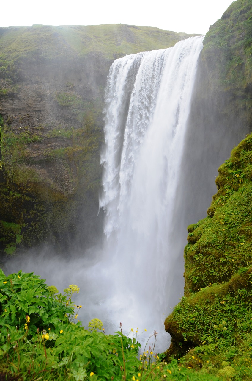 skogarfoss waterfall iceland free photo