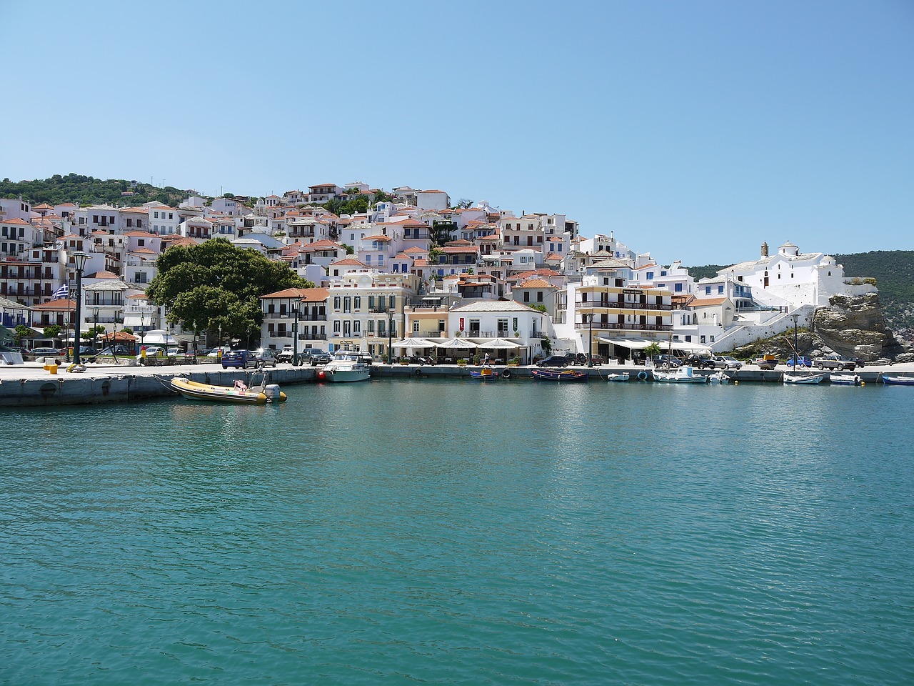 skopelos christos town free photo