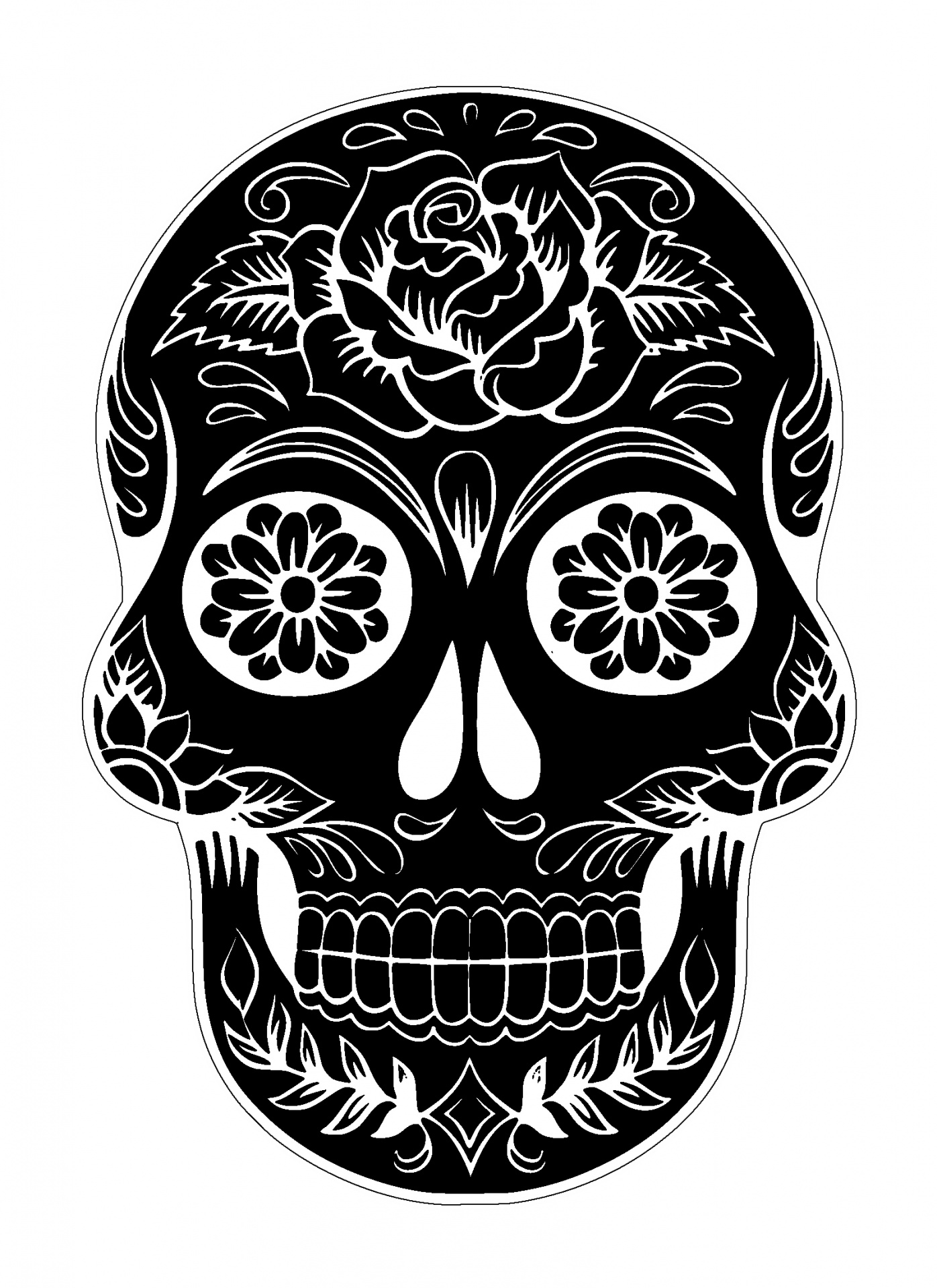 skull sugar skull head free photo