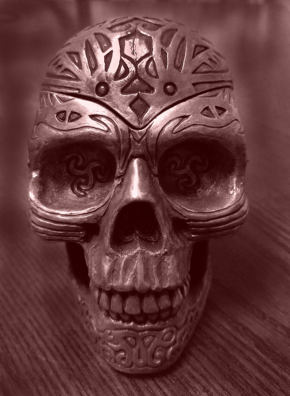 skull decoration halloween free photo