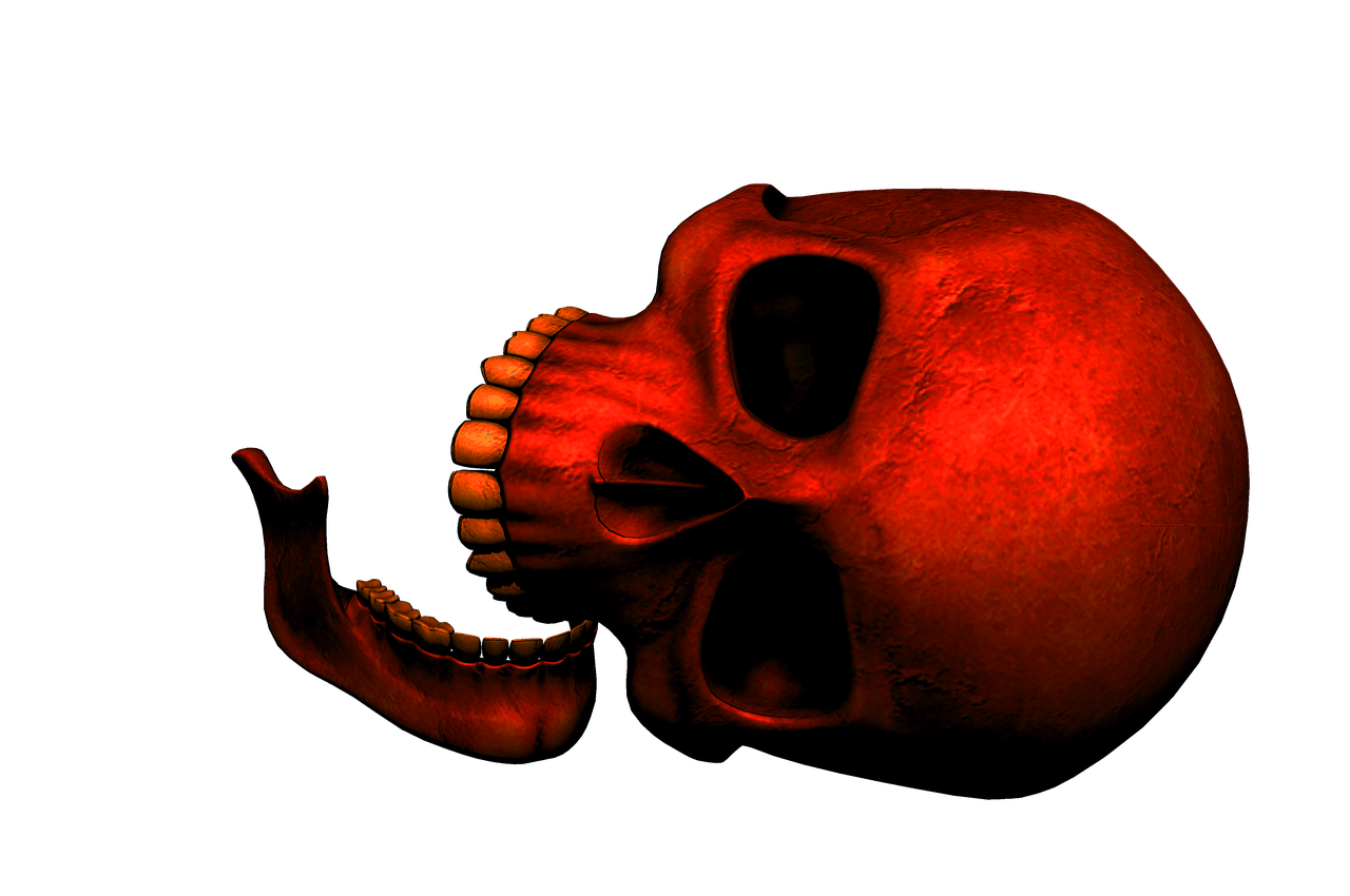 skull red death free photo