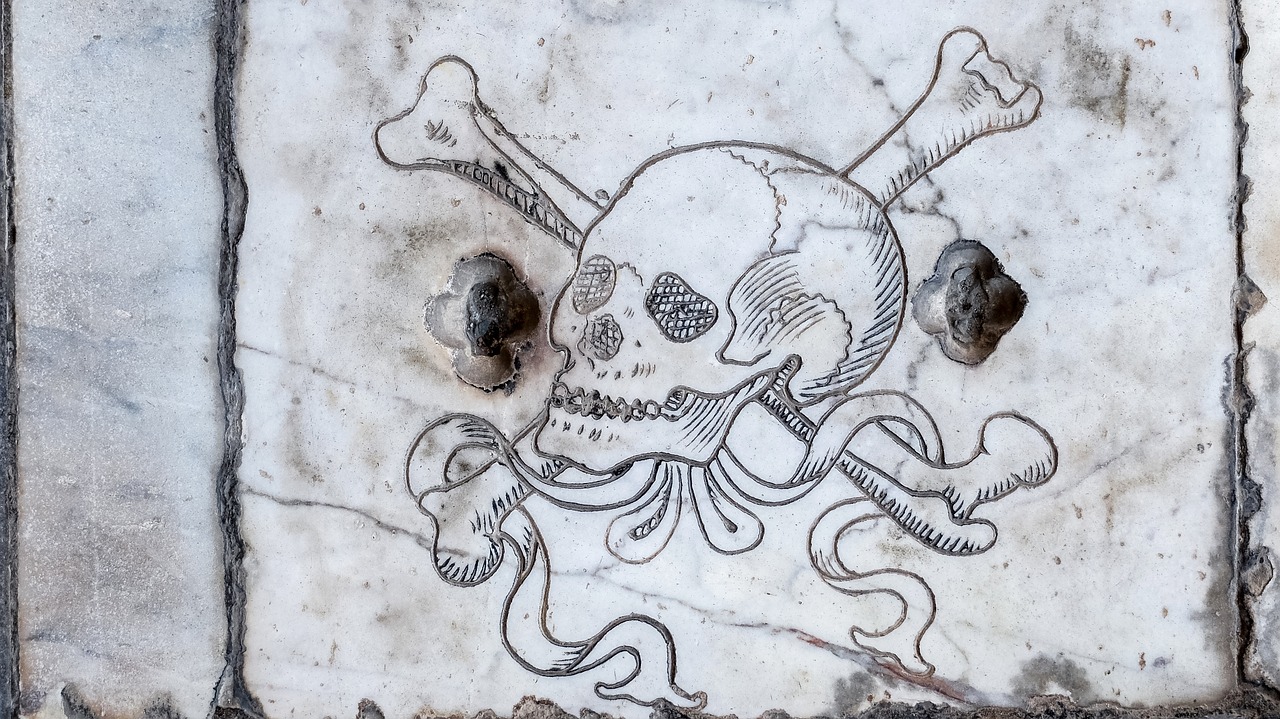 skull engraved marble free photo
