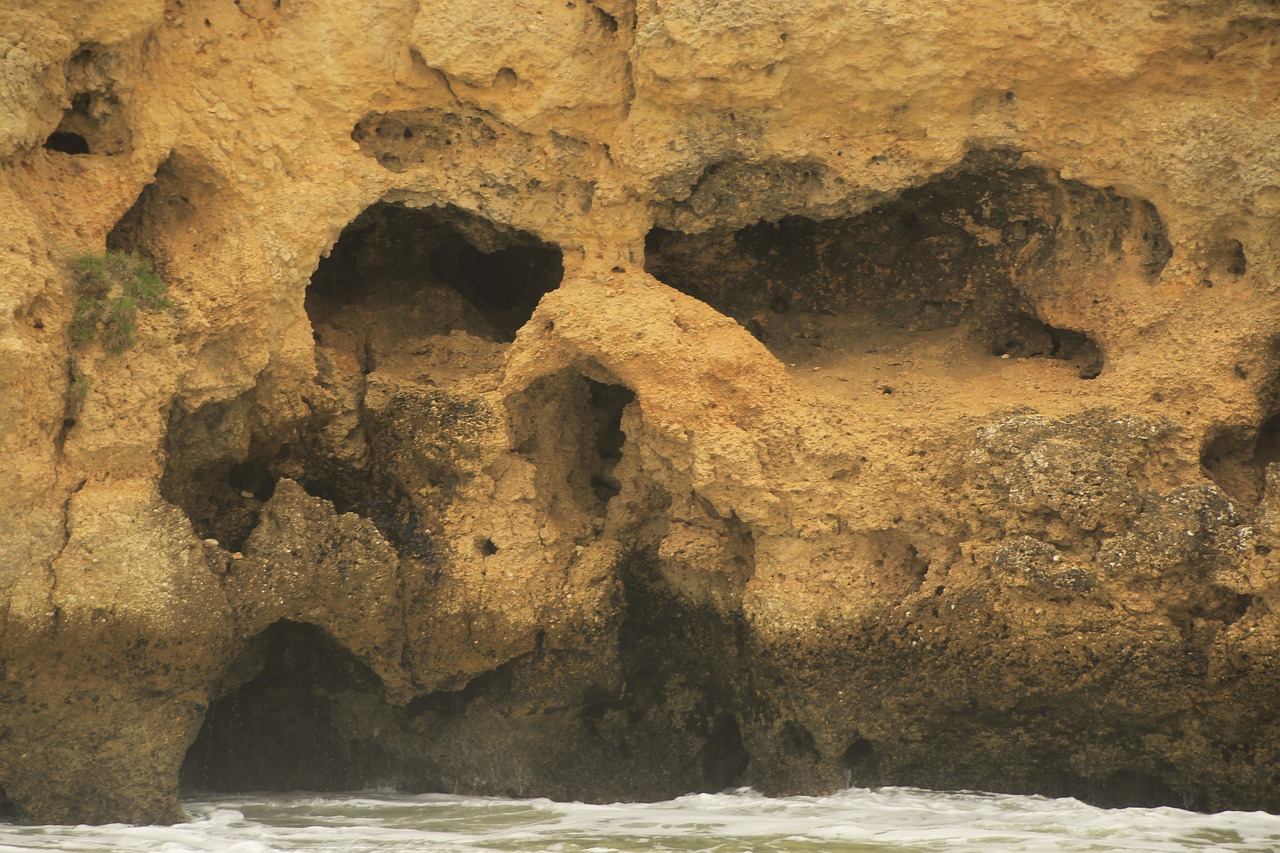 skull face rock formation free photo