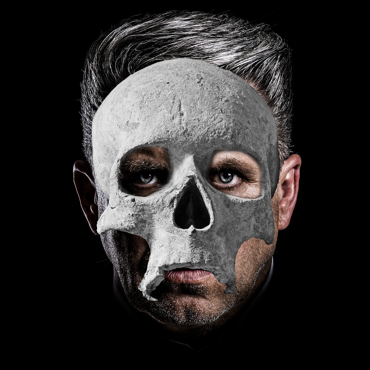 skull portrait mask free photo