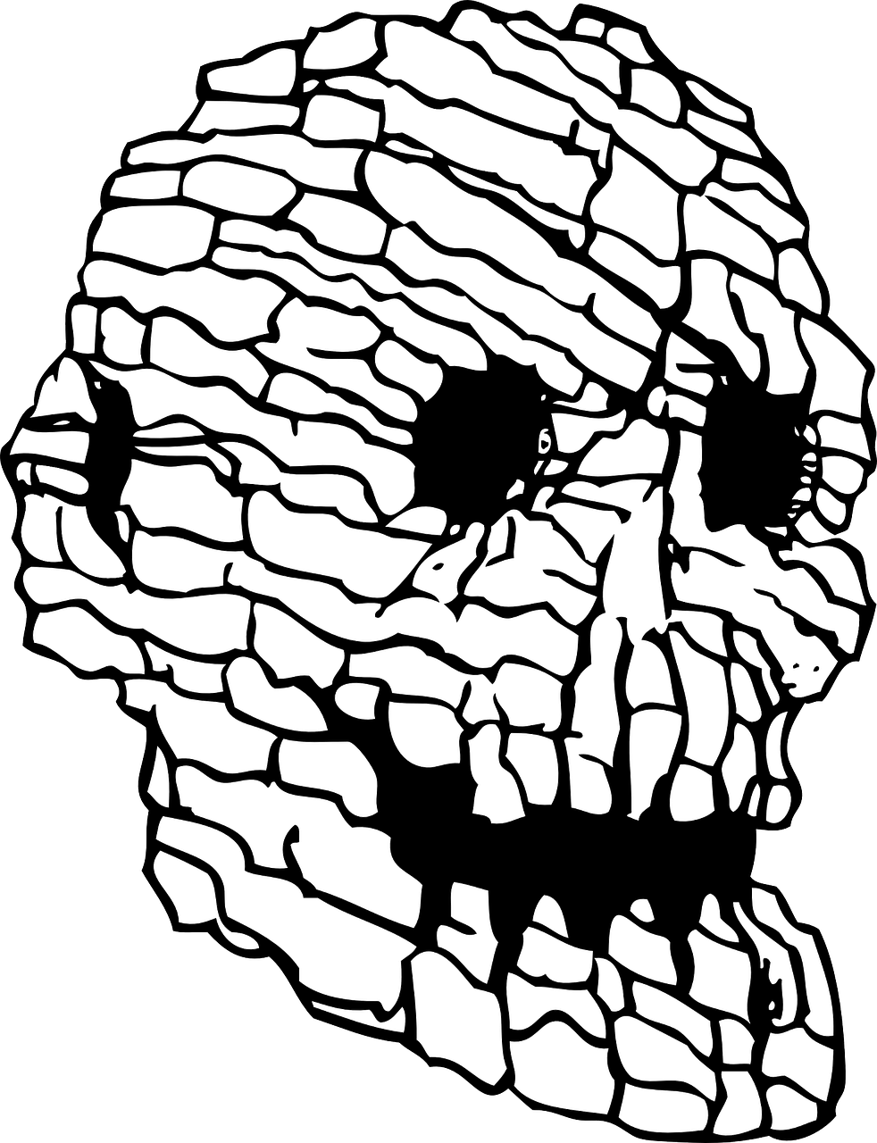 skull human rock free photo