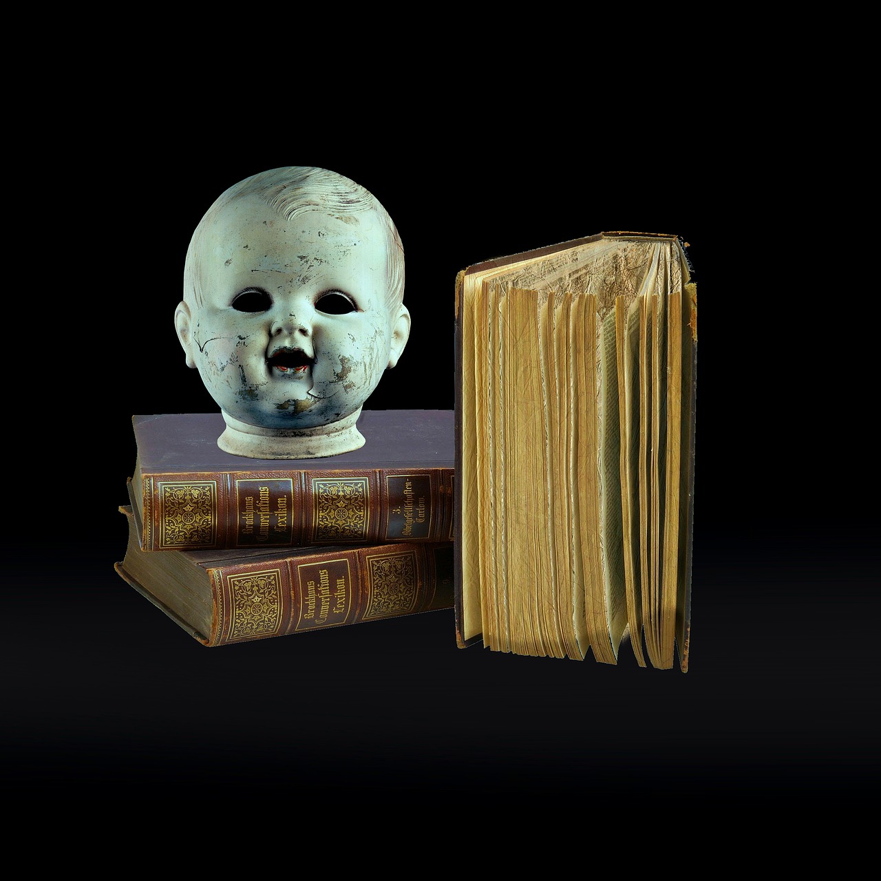 skull book doll free photo