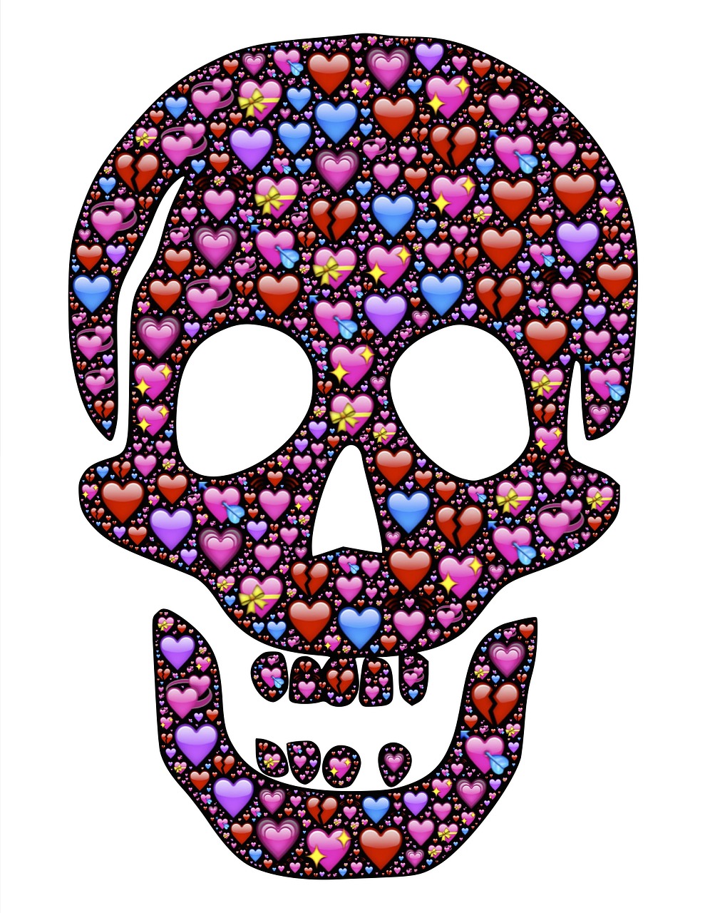 skull love loving free photo