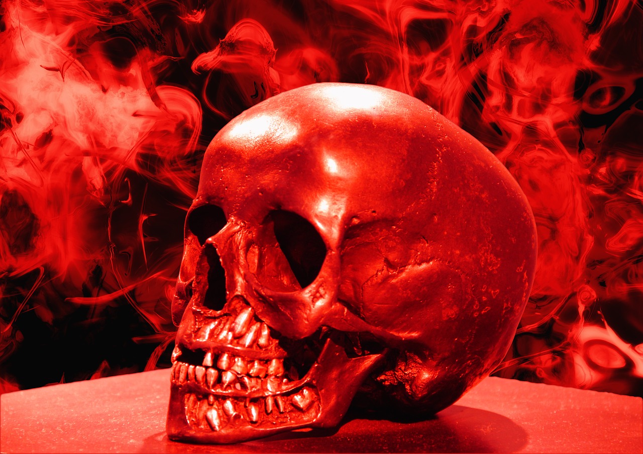skull skull and crossbones smoke free photo