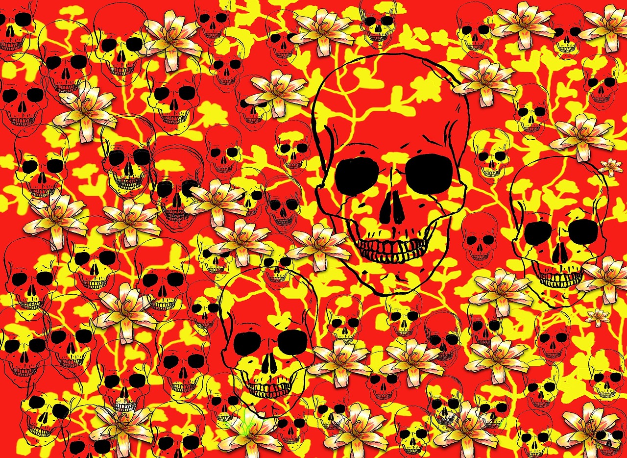 skull and crossbones skull banner free photo