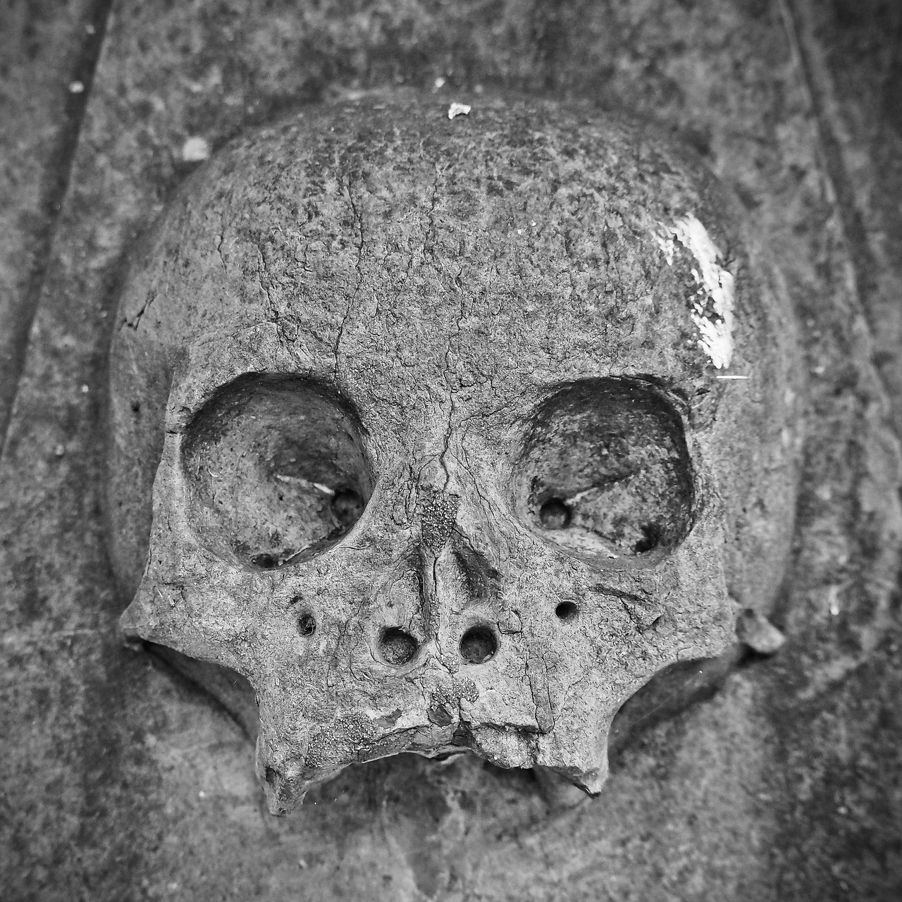 skull and crossbones tombstone mystical free photo